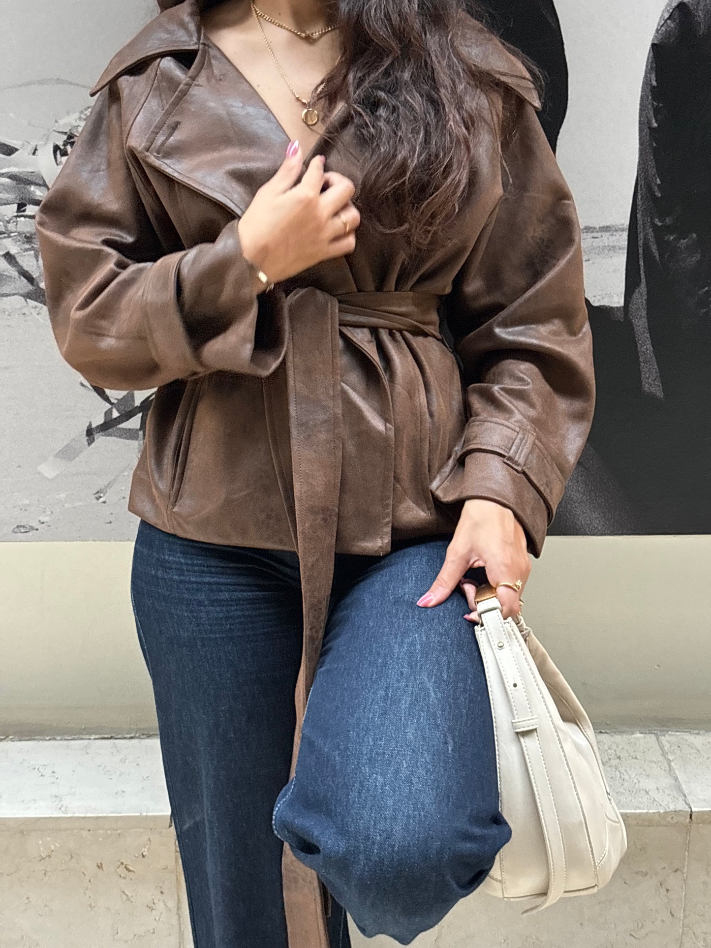 The Suede-Leather Trenchlet