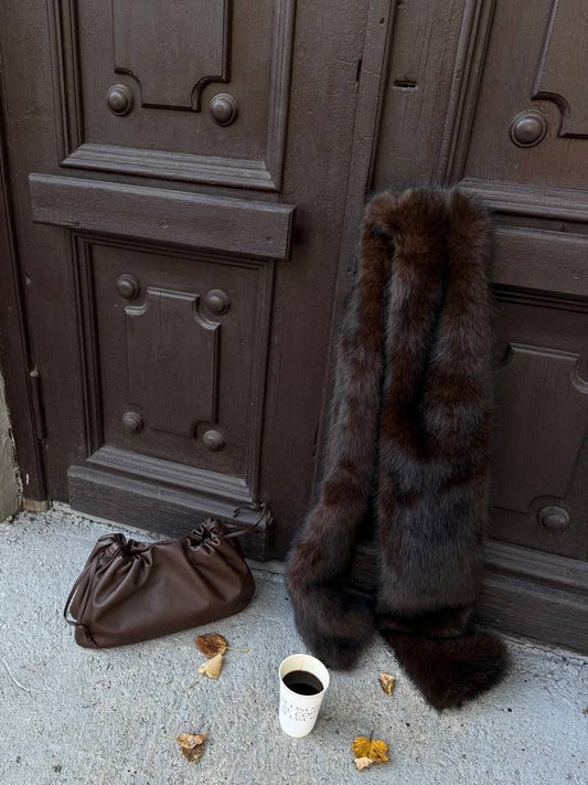 Brown Fur Scarf