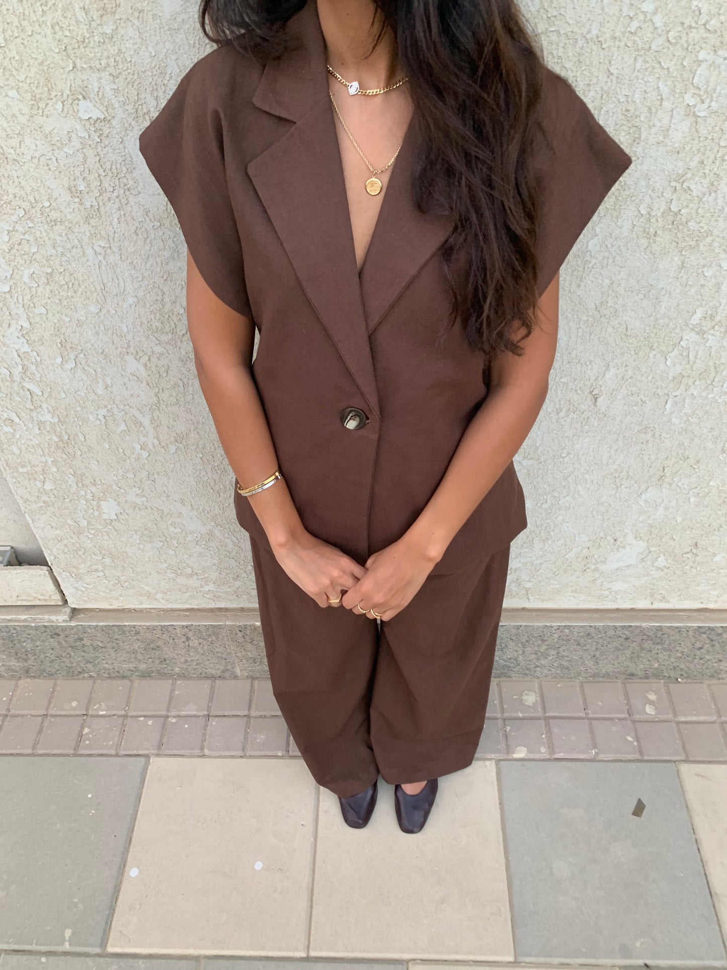 Linen Ensemble in Brown